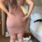🖤 Figurbetontes Träger Minikleid ✨ Integrierter Shapewear Bodycon Kleid mit Beinschlitz für Party & Club Damen
