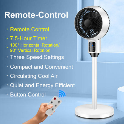 🎊Sommeraktion: 50 % Rabatt und versandkostenfrei🌀✨Motor Standventilator, 20dB sehr leiser Ventilator, 30m Wurfweite, 2465m³/h Luftvolumen, Fan mit Fernbedienung & Kühlung