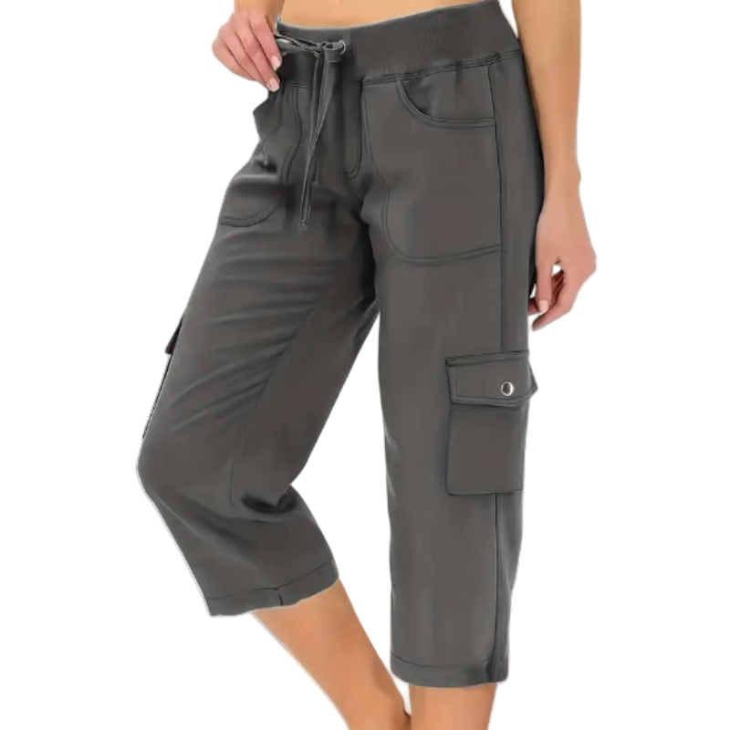 👖Damen 3/4-Cargohose mit hoher Taille & Kordelzug – Leichte Sommerhose mit vielen Taschen für Alltag & Outdoor🌸
