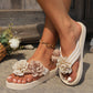 Rutschfeste Strandsandalen für Damen mit floralen Details