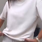 🔥👚Schlichtes zweiteiliges Damen-Set mit kurzärmligem Oberteil und Hose