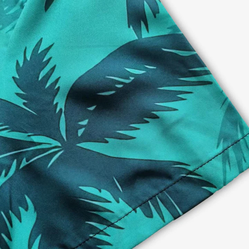 Hemd und Hose mit tropischem Print für Herren