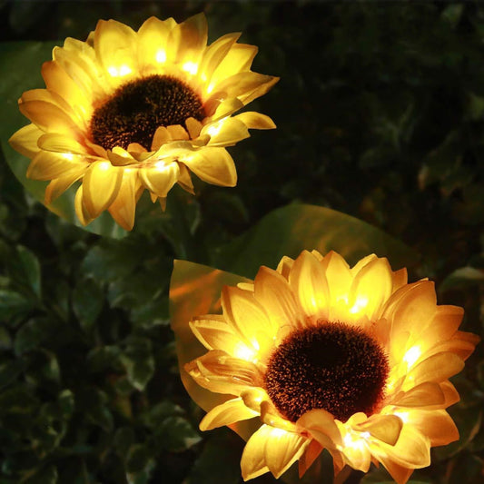 💥Diese Woche Sonderangebot - 💕🎁 - Wasserdichte Sonnenblumen-Solar-Gartenstehlerleuchten