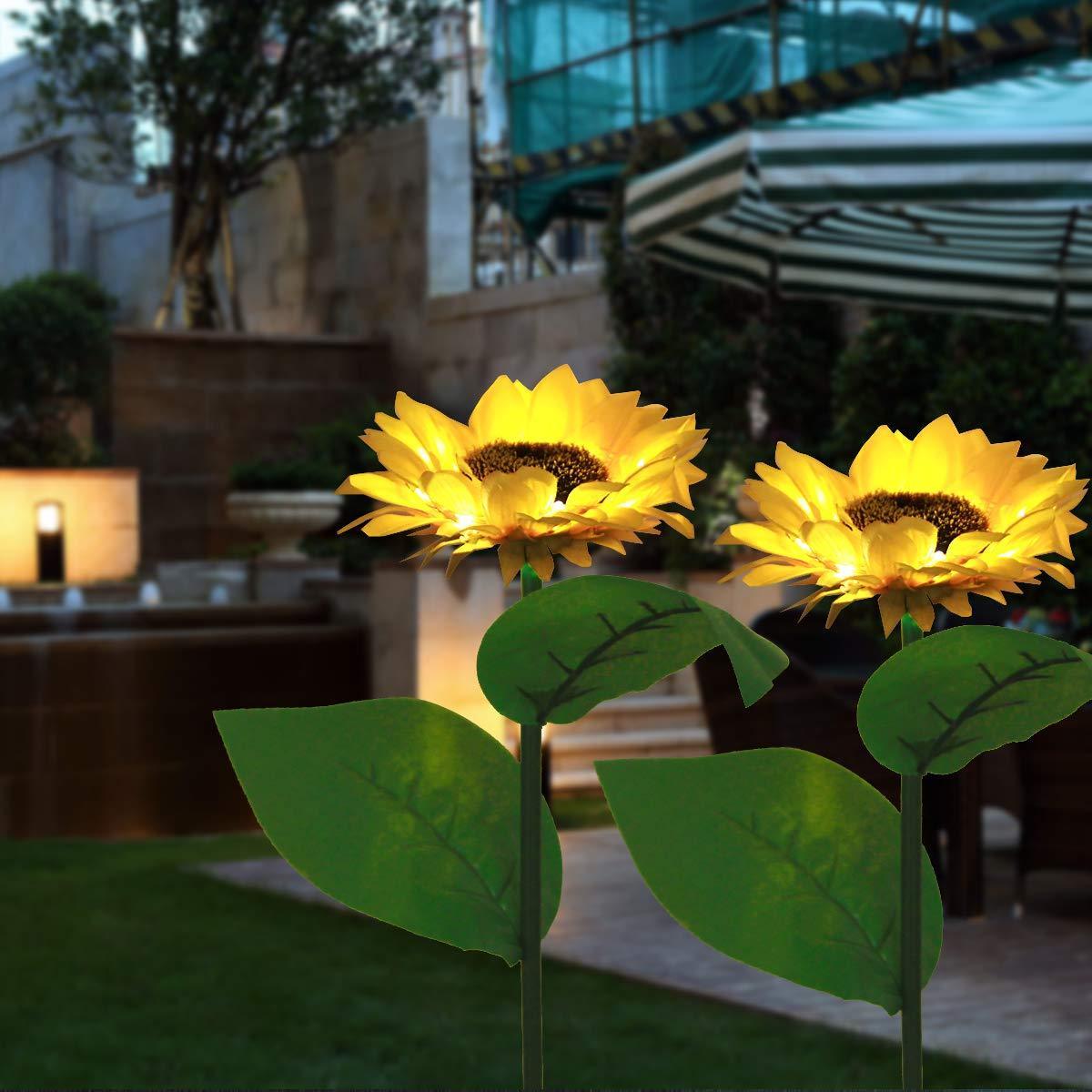 💥Diese Woche Sonderangebot - 💕🎁 - Wasserdichte Sonnenblumen-Solar-Gartenstehlerleuchten