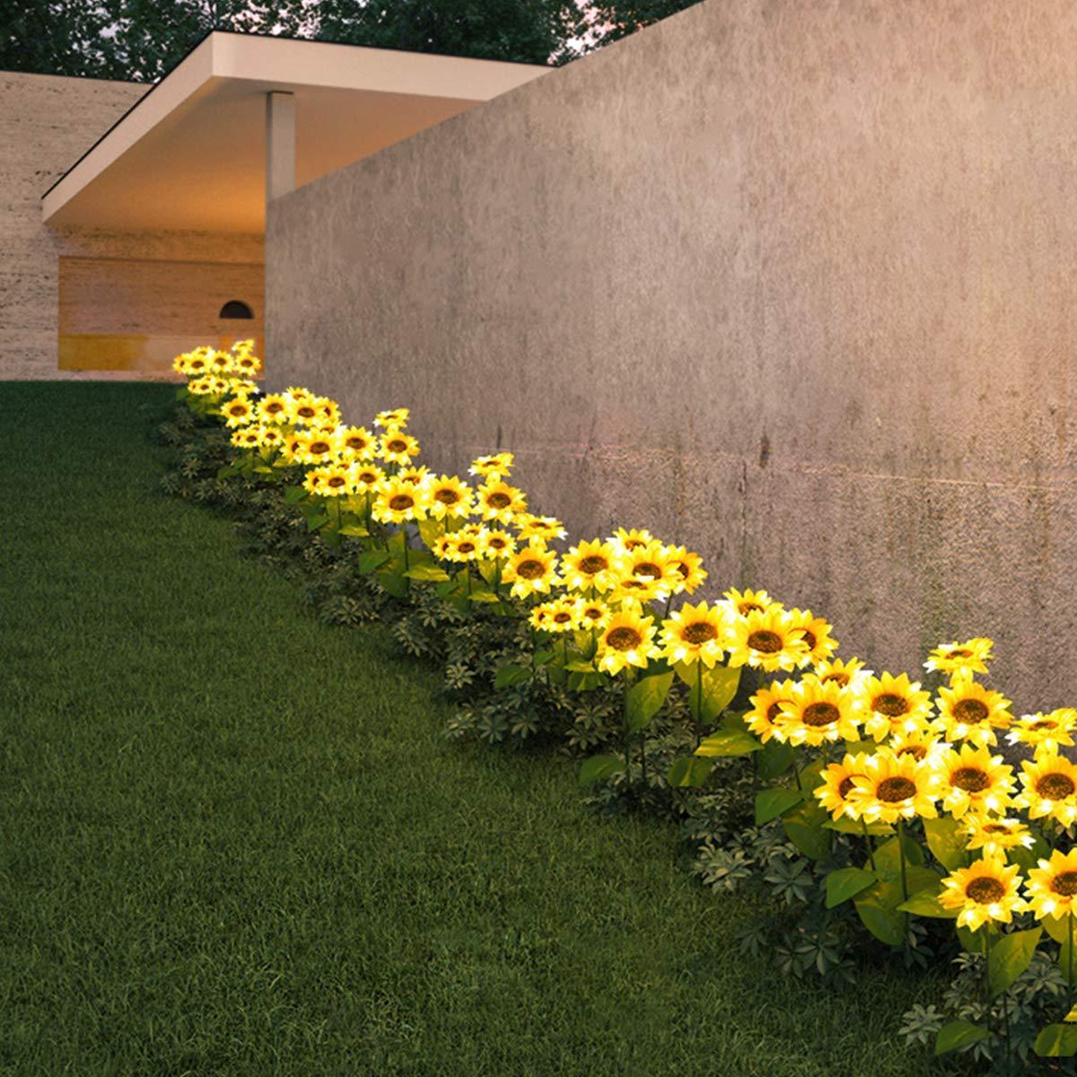 💥Diese Woche Sonderangebot - 💕🎁 - Wasserdichte Sonnenblumen-Solar-Gartenstehlerleuchten