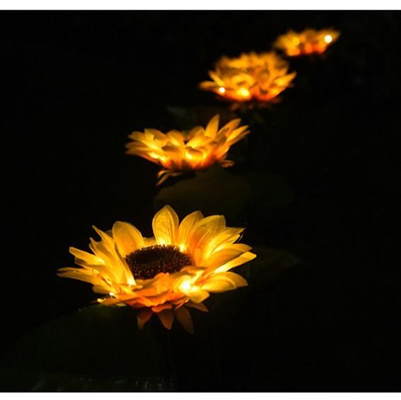💥Diese Woche Sonderangebot - 💕🎁 - Wasserdichte Sonnenblumen-Solar-Gartenstehlerleuchten