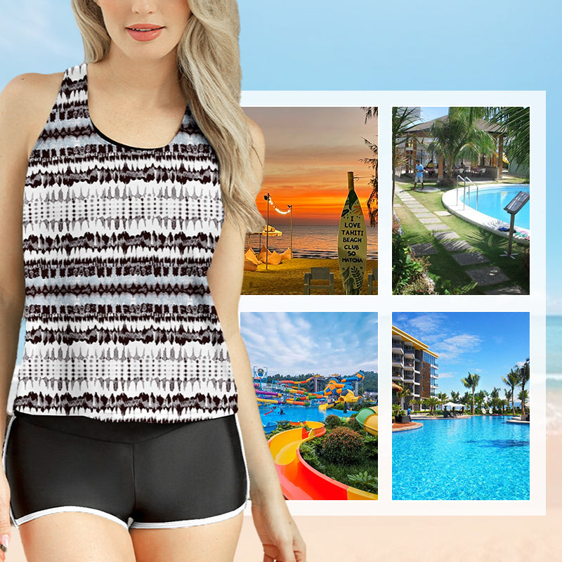 🏖️ 50% RABATT! 3-teiliges Tankini-Set mit Print – Bequem & modisch für Strand & Pool!