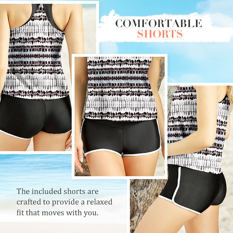 🏖️ 50% RABATT! 3-teiliges Tankini-Set mit Print – Bequem & modisch für Strand & Pool!
