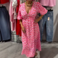🏖️Summer Cooler Deal: 50% OFF!!! 🎀Damen V-Ausschnitt bedrucktes Kleid