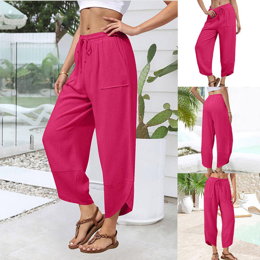 Women's Casual Wide Leg Ankle Pants