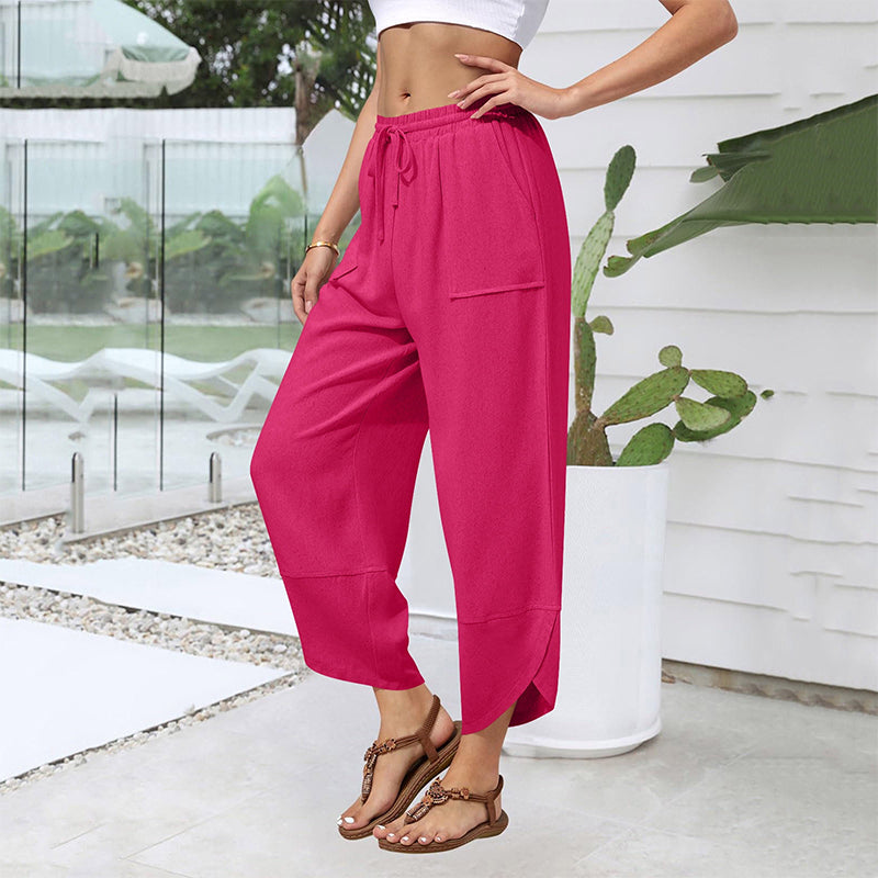 Women's Casual Wide Leg Ankle Pants