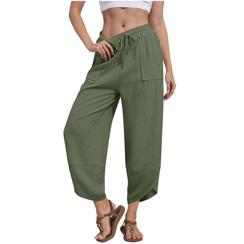 Women's Casual Wide Leg Ankle Pants