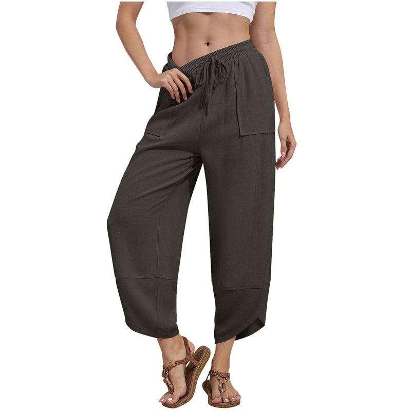 Women's Casual Wide Leg Ankle Pants