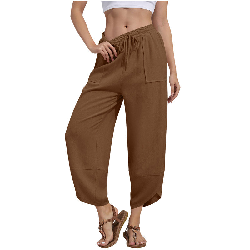 Women's Casual Wide Leg Ankle Pants