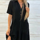 ☀️ 50 % RABATT JETZT! 👗 Damen Baumwoll-Leinen Kleid – Kragen mit Knopfleiste, Stufenrock, locker & atmungsaktiv für den Sommer 💛