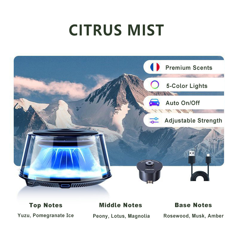 ☁️2025 Cloud Mist Auto-Diffusor – Automatische Ein-/Ausschaltung mit 30-Tage-USB-C-Akku und 1 Nachfüllpackung = 1 Jahr Frische