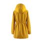 Mittellange Windjacke mit Kapuze, Tunnelzug und Reißverschluss