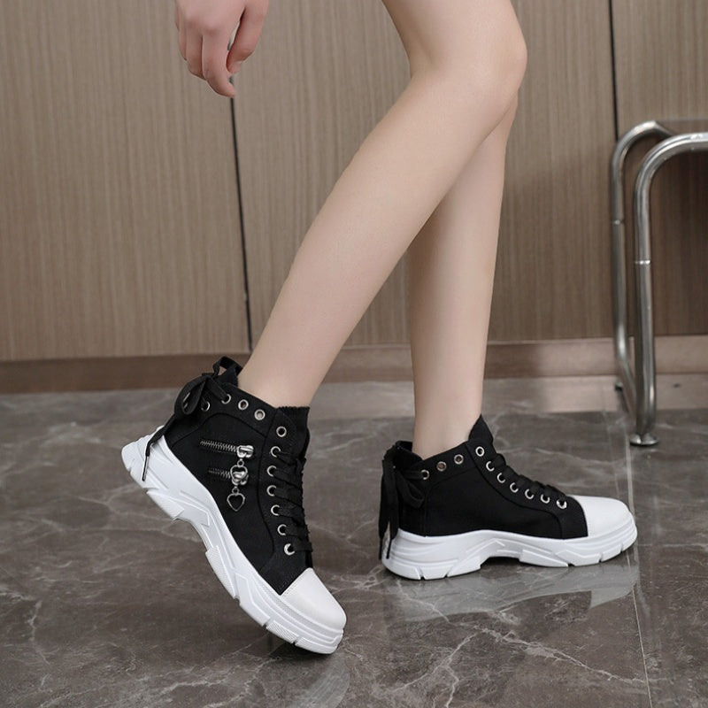 💖Begrenzte Stückzahl verfügbar 50 % Rabatt💖Lässige Canvas-Schuhe für Damen mit dicker Sohle