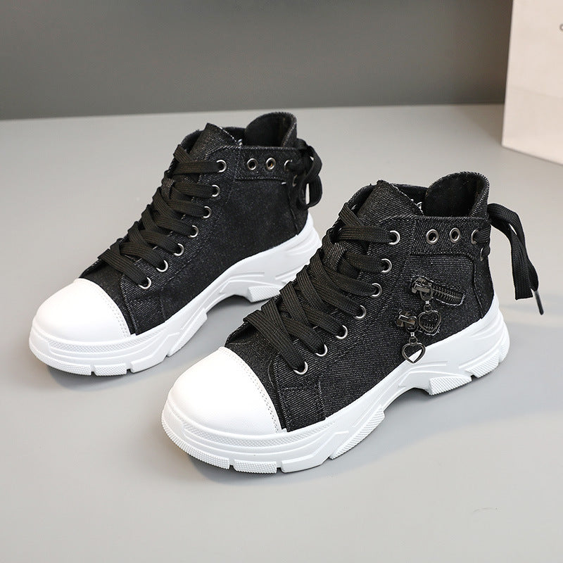 💖Begrenzte Stückzahl verfügbar 50 % Rabatt💖Lässige Canvas-Schuhe für Damen mit dicker Sohle