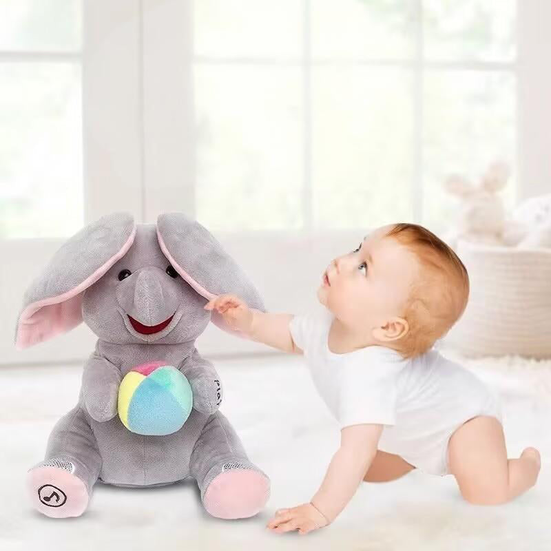 Süße Plüsch-Elefant-Puppe zum Versteckspielen