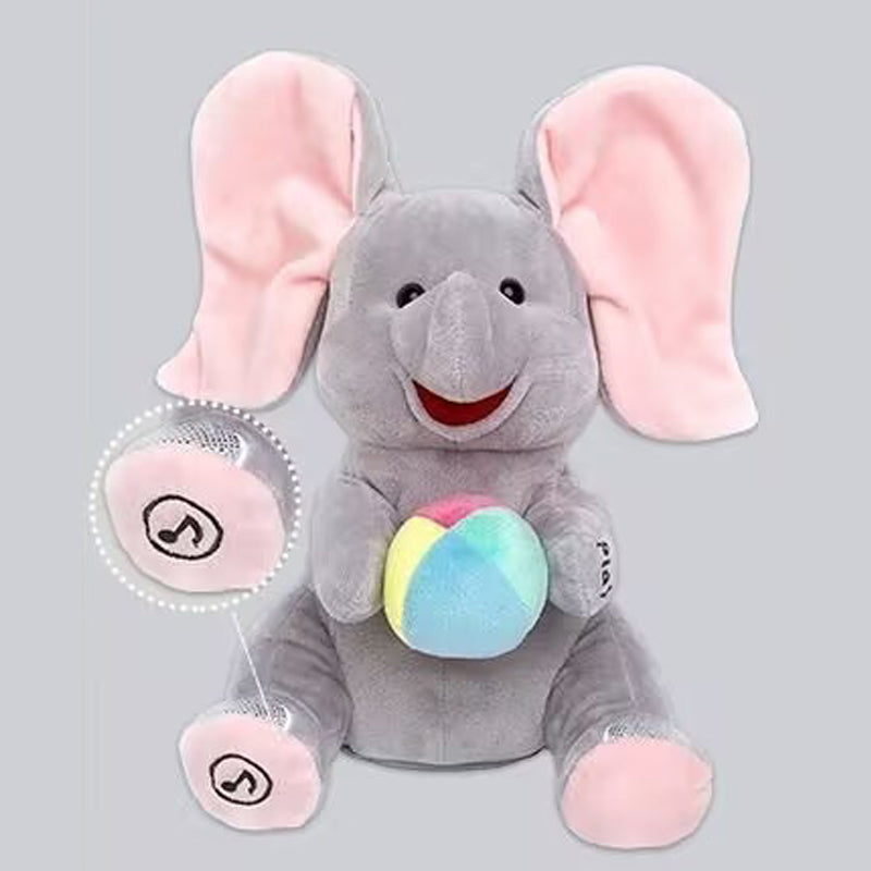 Süße Plüsch-Elefant-Puppe zum Versteckspielen
