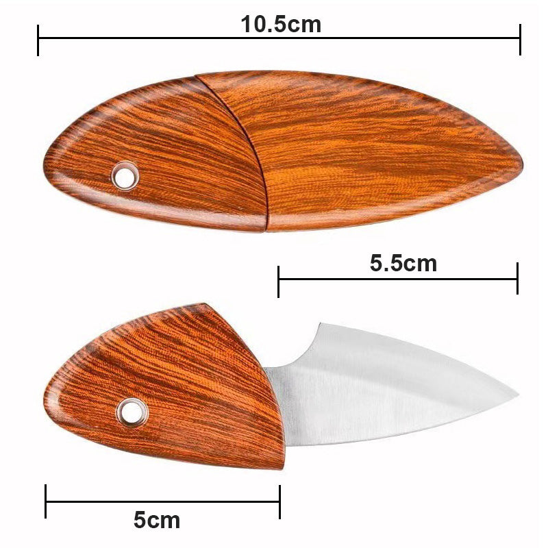 Teilgeformtes kleines Messer aus Massivholz