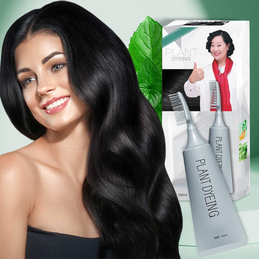 🌿 50 % RABATT FÜR BEGRENZTE ZEIT! ✨ Pflanzen-Haarfarbe mit integriertem Kamm – Einfache Selbstanwendung zu Hause, deckt graue Haare in nur 5 Min, schonende Rezeptur mit Pflanzenextrakten