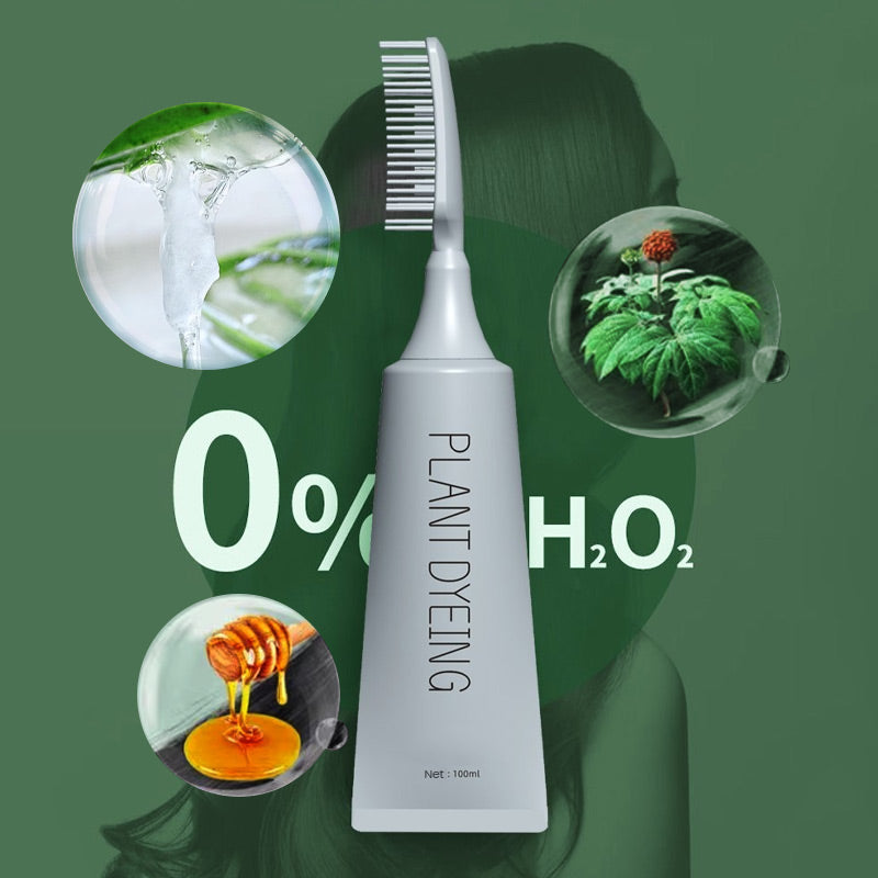🌿 50 % RABATT FÜR BEGRENZTE ZEIT! ✨ Pflanzen-Haarfarbe mit integriertem Kamm – Einfache Selbstanwendung zu Hause, deckt graue Haare in nur 5 Min, schonende Rezeptur mit Pflanzenextrakten