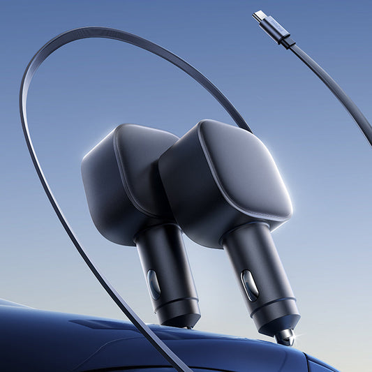 ⚡🔌 105W Auto-Schnellladegerät mit ausziehbarem Kabel – für Ordnung & Power unterwegs
