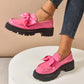 🩷Stilvolle süße Plateau-Loafer mit Schleife