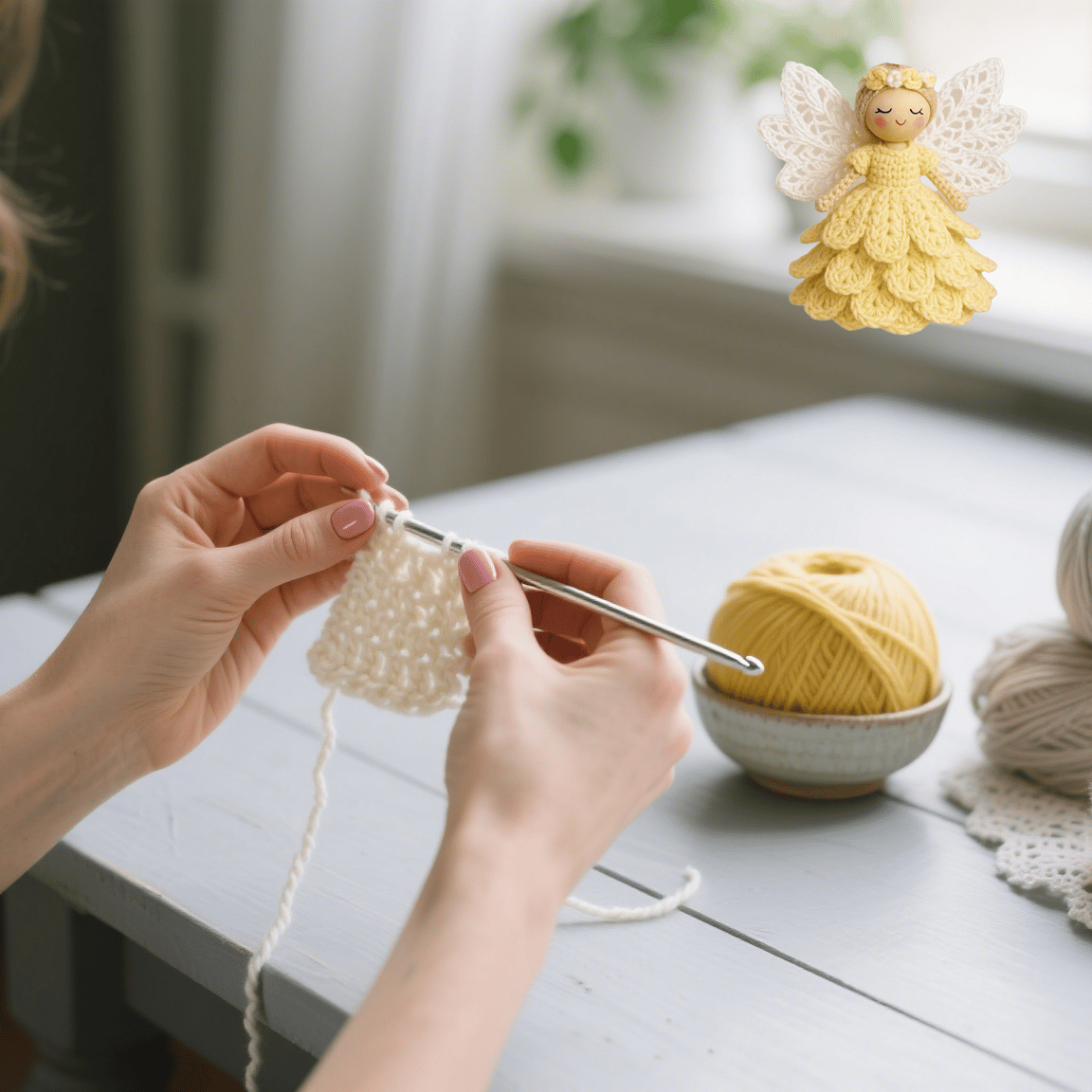 🔥Letzter Tagesverkauf 50% RABATT🎁Häkeln Sie Ihren eigenen Engel – Komplettes Bastelset