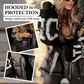 🍂 Frühherbst-Sonderaktion mit 50 % Rabatt！💖Damen Steppjacke mit Kapuze, Strickärmeln und Patchwork-Design