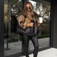 🍂 Frühherbst-Sonderaktion mit 50 % Rabatt！💖Damen Steppjacke mit Kapuze, Strickärmeln und Patchwork-Design