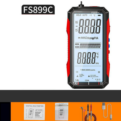 ⚡USB-aufladbares Digital-Multimeter🔋 – 6000 Counts, Großes Farbdisplay & Hintergrundbeleuchtung! 🛠️🔌
