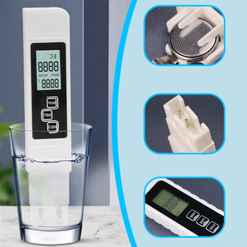 💧 50% RABATT NUR KURZE ZEIT! ✅ 3-in-1 Digital TDS Wasserqualitätsprüfer mit beleuchtetem LCD – Hochgenaue Messung für Trinkwasser, Aquarien, Wasserfilter & Haushalt