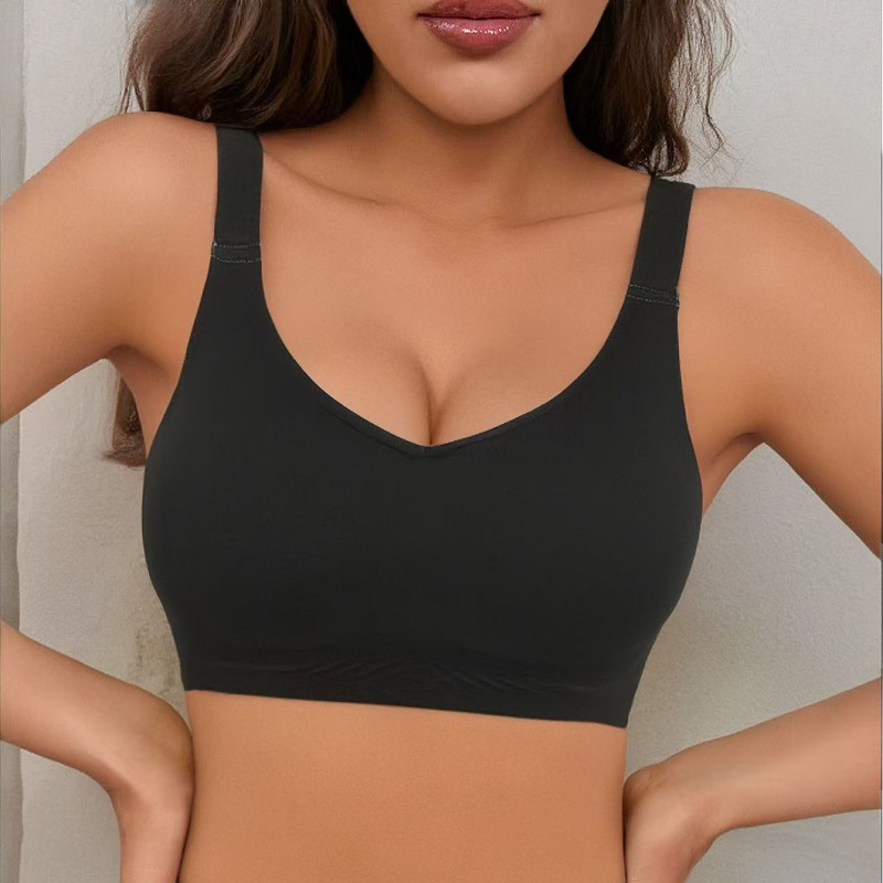 🔥 Letzter Tag! 50% Rabatt Damen Nahtloser V-Ausschnitt BH 🤍 Atmungsaktiver Komfort-BH für Sport & Freizeit