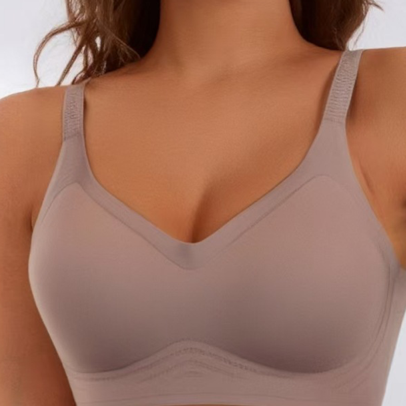 🔥 Letzter Tag! 50% Rabatt Damen Nahtloser V-Ausschnitt BH 🤍 Atmungsaktiver Komfort-BH für Sport & Freizeit
