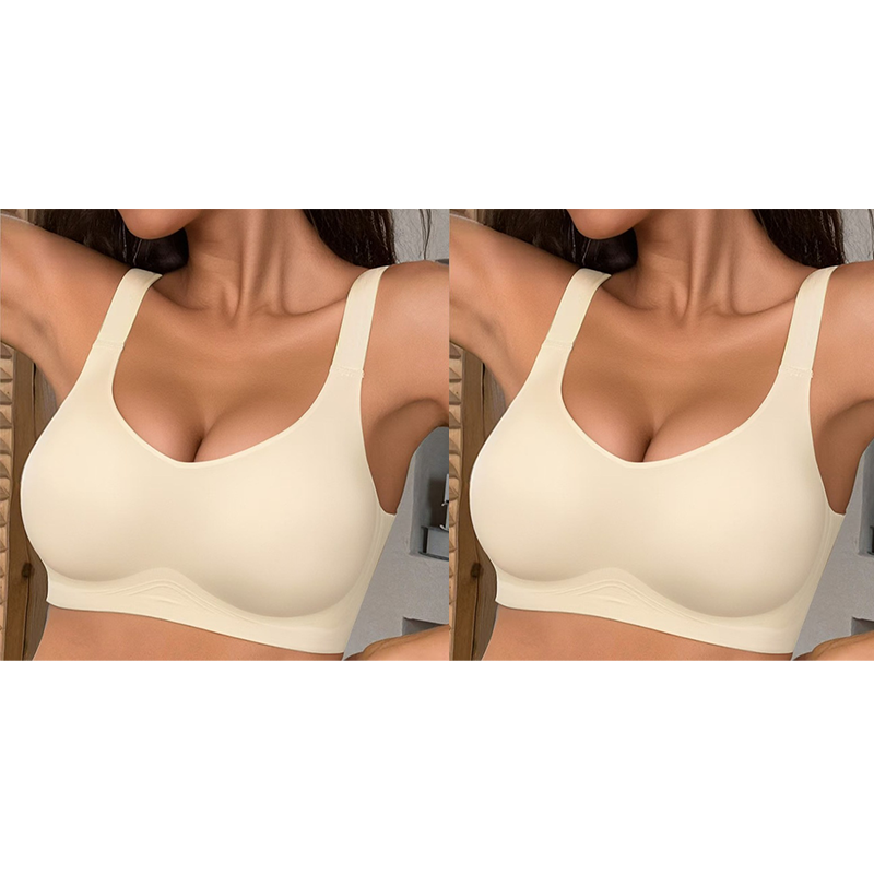 🔥 Letzter Tag! 50% Rabatt Damen Nahtloser V-Ausschnitt BH 🤍 Atmungsaktiver Komfort-BH für Sport & Freizeit