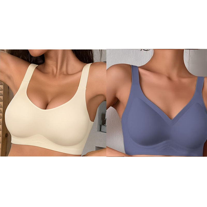 🔥 Letzter Tag! 50% Rabatt Damen Nahtloser V-Ausschnitt BH 🤍 Atmungsaktiver Komfort-BH für Sport & Freizeit