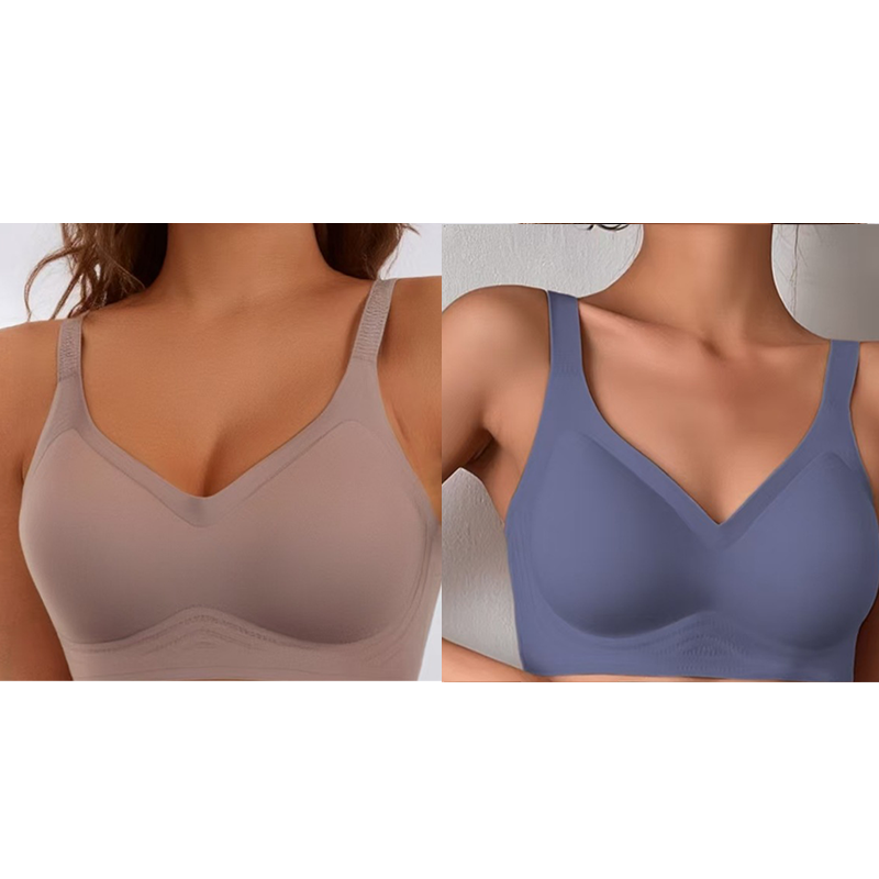 ✨ Nahtloser Damen-BH mit V-Ausschnitt – Bequem, atmungsaktiv & ideal für Sport & Freizeit!