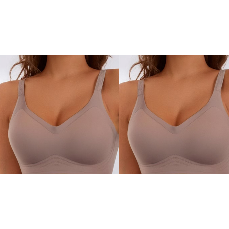 🔥 Letzter Tag! 50% Rabatt Damen Nahtloser V-Ausschnitt BH 🤍 Atmungsaktiver Komfort-BH für Sport & Freizeit
