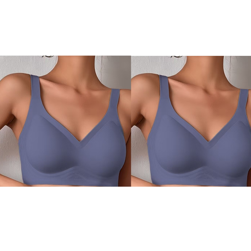 🔥 Letzter Tag! 50% Rabatt Damen Nahtloser V-Ausschnitt BH 🤍 Atmungsaktiver Komfort-BH für Sport & Freizeit