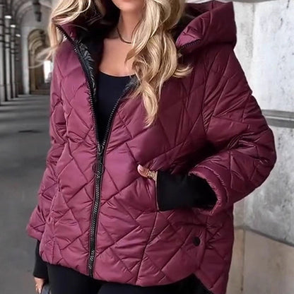 🍂 Frühherbst-Sonderaktion mit 50 % Rabatt！ ⌛️ Damen Pufferjacke mit Diamant-Steppmuster