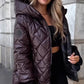 🍂 Frühherbst-Sonderaktion mit 50 % Rabatt！ ⌛️ Damen Pufferjacke mit Diamant-Steppmuster