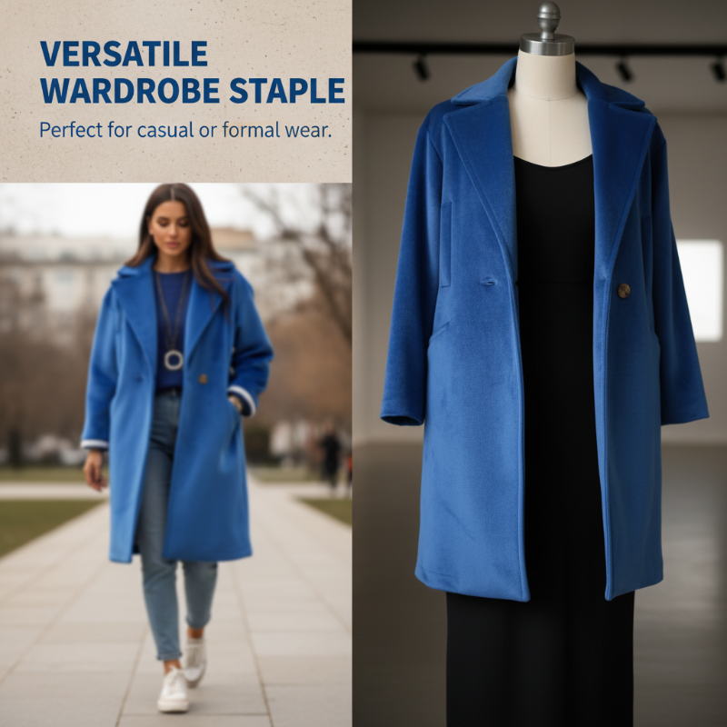 Doppelreihiger Damenmantel mit Reverskragen für den Winter