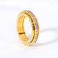 💍Spinner-ring i titanstål med zirkonia-- Den perfekte julegaven🎁