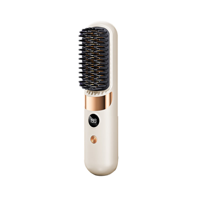 💇‍♀️ LIMITIERTER 50% RABATT! 3-in-1 Kabellose Glättbürste mit Keramikheizung – 4 Temperaturstufen, USB-C Aufladung zum Glätten, Locken & Entwirren unterwegs