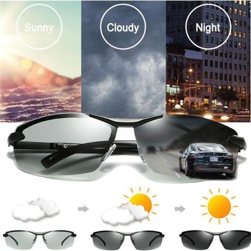 ⏰ Nur noch heute 50% Rabatt! 🕶️ 2026 photochrome Sonnenbrille mit polarisierten blendfreien HD-Gläsern | Randloser Sportrahmen für Autofahren, Angeln, Radfahren & Outdoor-Ausflüge ✨