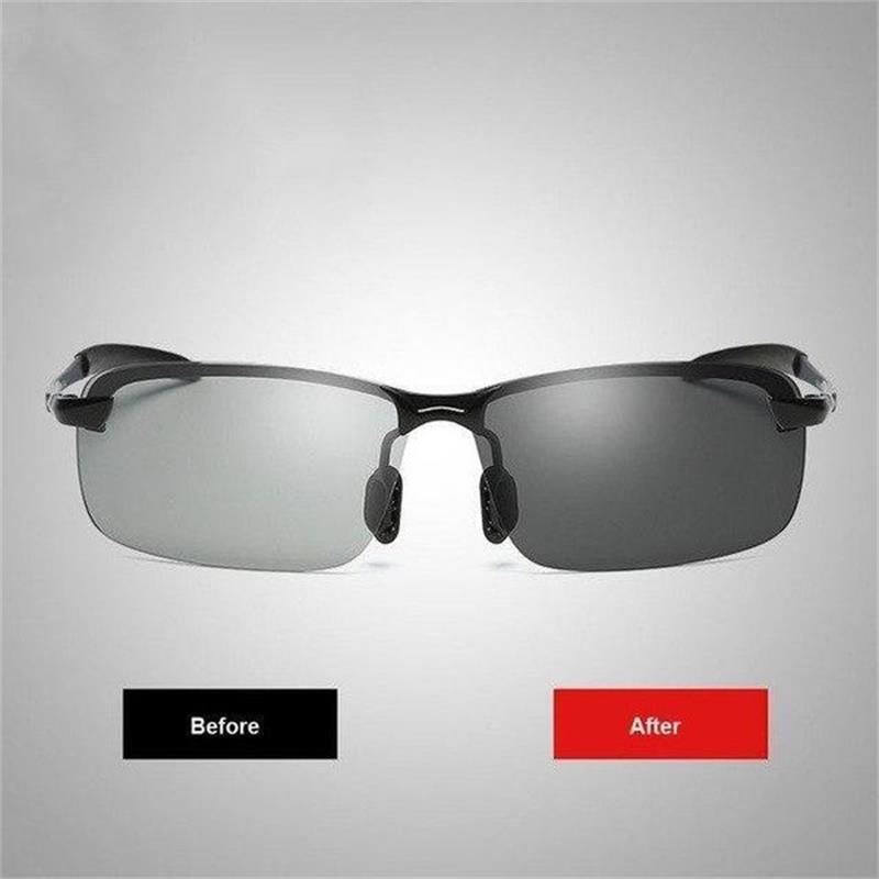 ⏰ Nur noch heute 50% Rabatt! 🕶️ 2026 photochrome Sonnenbrille mit polarisierten blendfreien HD-Gläsern | Randloser Sportrahmen für Autofahren, Angeln, Radfahren & Outdoor-Ausflüge ✨