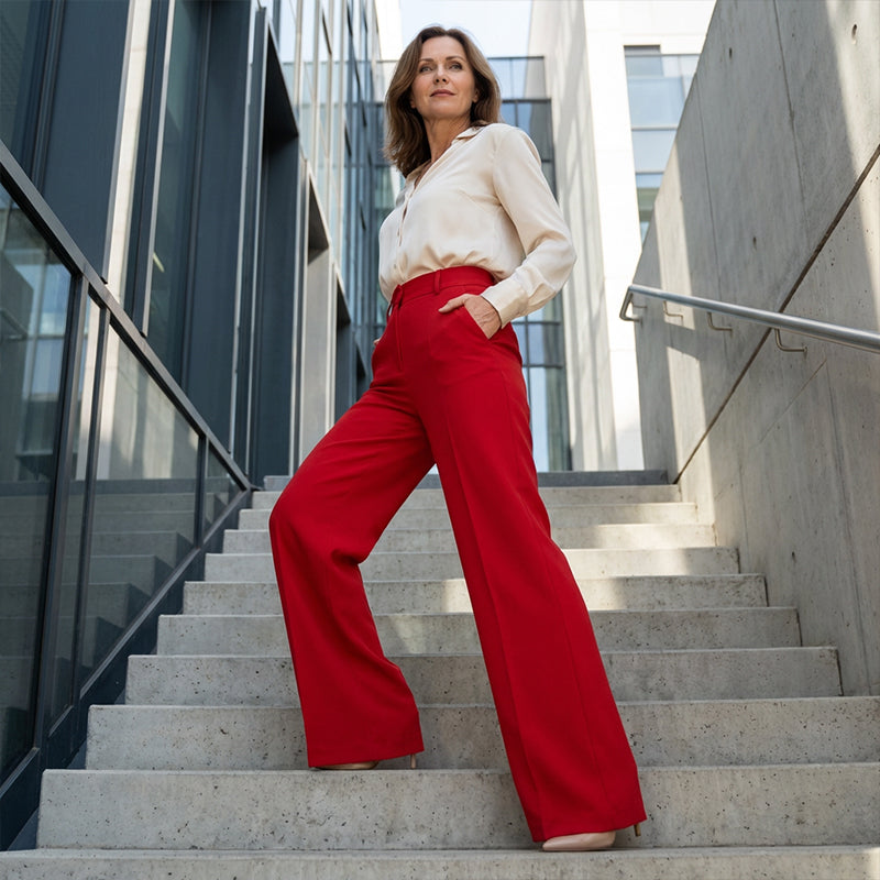 💎 57 % RABATT – NUR 3 TAGE! 💎 Damenhose mit hoher Taille und ausgestelltem Bein – fließender Schnitt, verlängerte Silhouette und knitterfreier Stoff ✈️2 Stück kaufen -> Kostenloser Versand